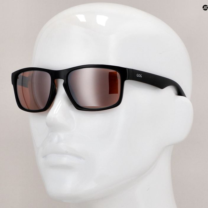 Сонцезахисні окуляри GOG Logan fashion black / silver mirror E713-1P 9