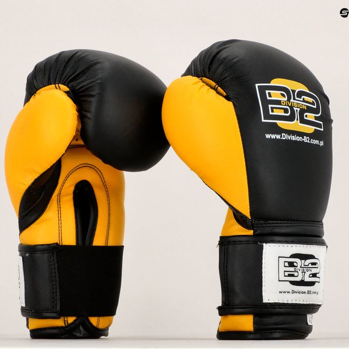 Рукавиці боксерські DIVISION B-2 DIV-TG01 black/yellow 7