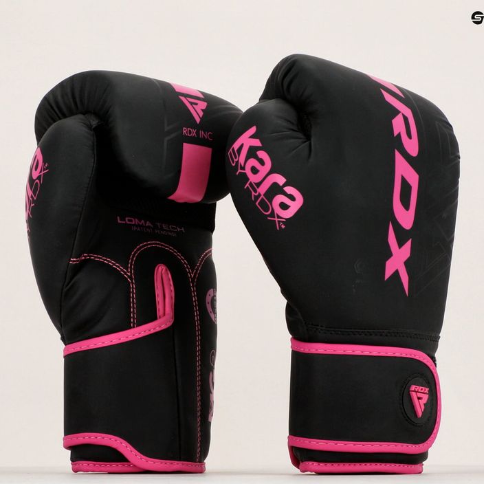 Рукавиці боксерські RDX F6 чорно-рожеві BGR-F6MP 15