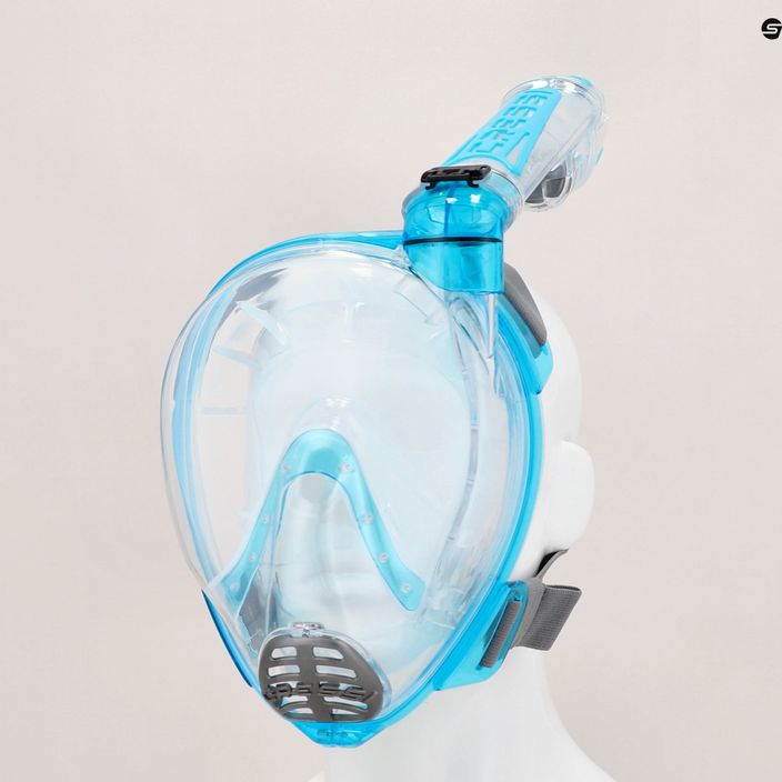 Повнолицева маска для снорклінгу Cressi Duke Dry Full Face clear/aquamarine 4
