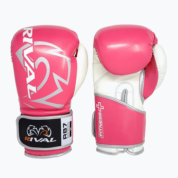 Рукавиці боксерські Rival Fitness Plus Bag pink/white 5