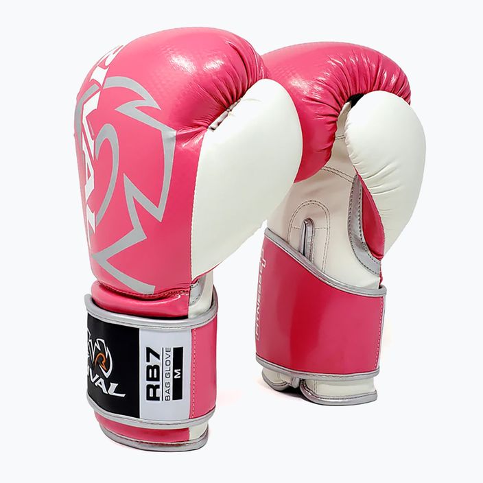 Рукавиці боксерські Rival Fitness Plus Bag pink/white 6