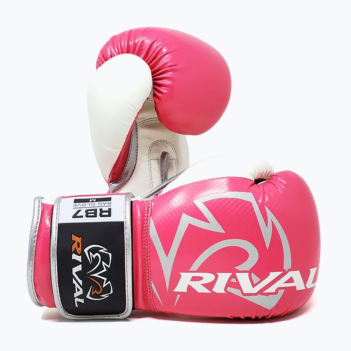 Рукавиці боксерські Rival Fitness Plus Bag pink/white 7