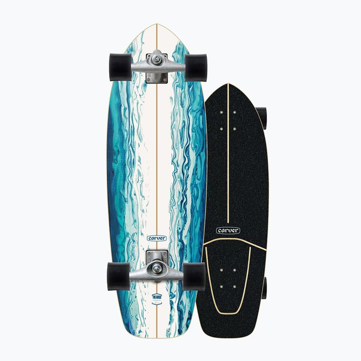 Скейтборд серфскейт Carver CX Raw 31" Resin 2022 Complete блакитно-білий C1012011135 8