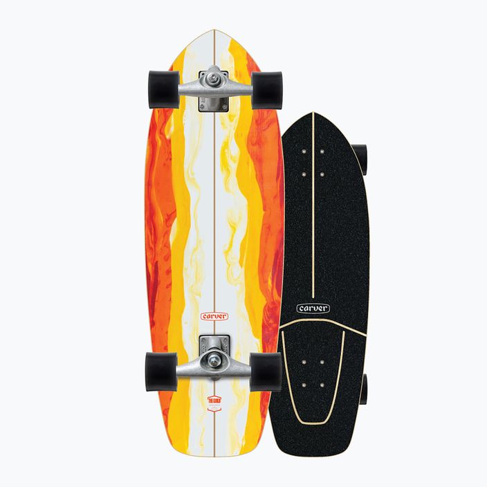 Скейтборд серфскейт Carver CX Raw 30.25" Firefly 2022 Complete помаранчево-білий C1012011136 8