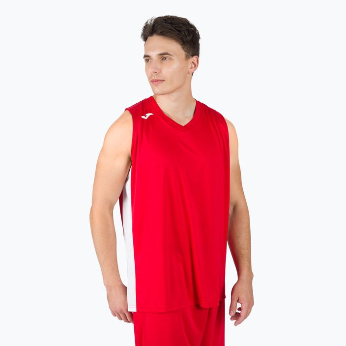 Футболка баскетбольна чоловіча Joma Cancha III червоно-біла 101573.602