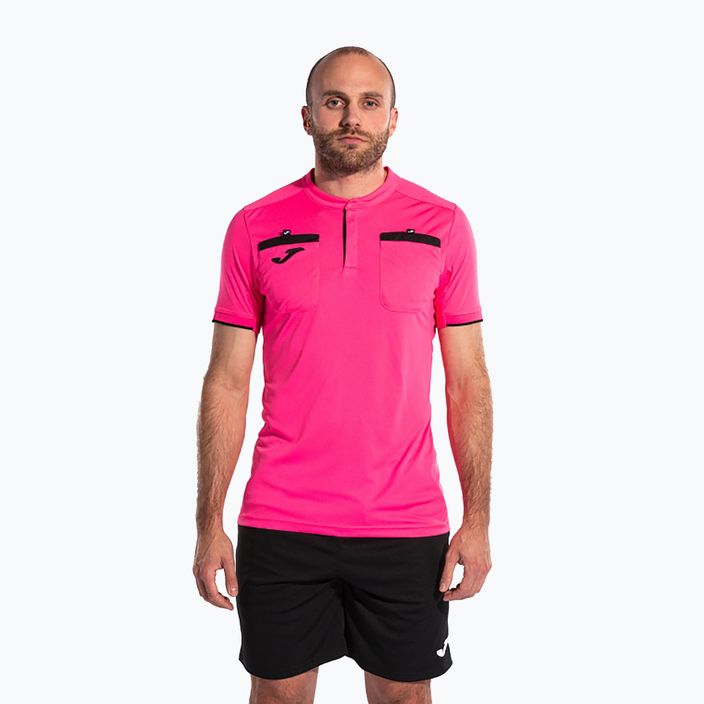 Футболка футбольна чоловіча Joma Referee рожева 101299