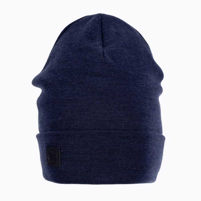 Шапка BUFF Heavyweight Merino Wool Hat Solid темно-синя 111170 2