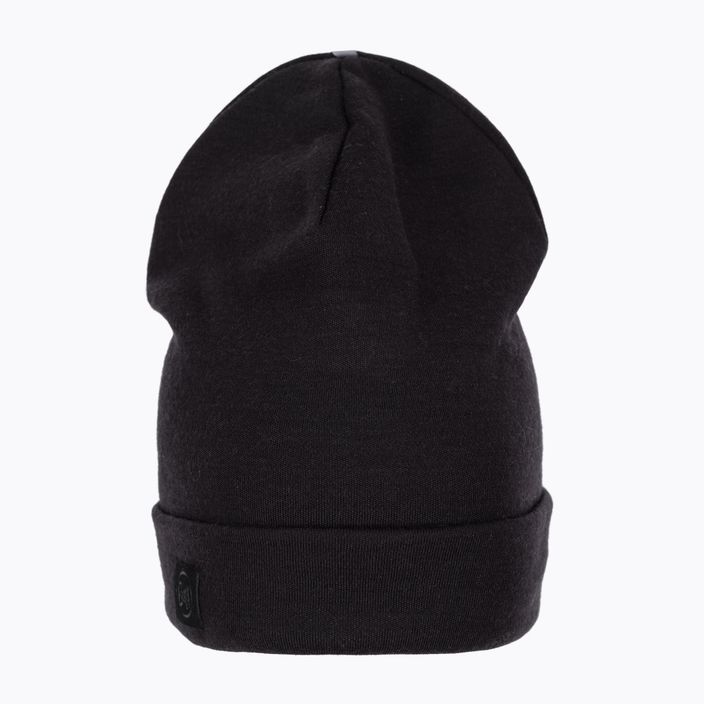 Шапка BUFF Heavyweight Merino Wool Hat Solid чорна 111170 2