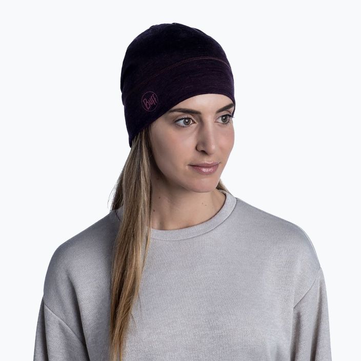 Шапка BUFF Lightweight Merino Wool Hat Solid фіолетова 113013.603.10.00 2