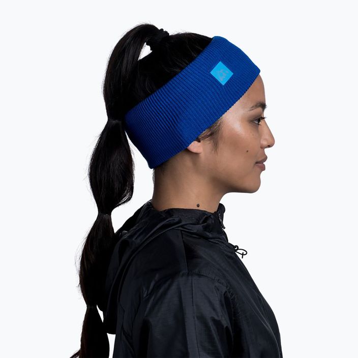 Пов'язка BUFF Crossknit Headband Solid темно-синя 126484.720 6