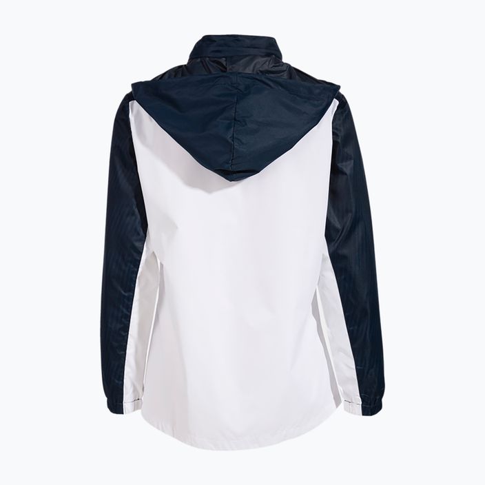 Жіноча тенісна куртка Joma Montreal Raincoat біла / темно-синя 2
