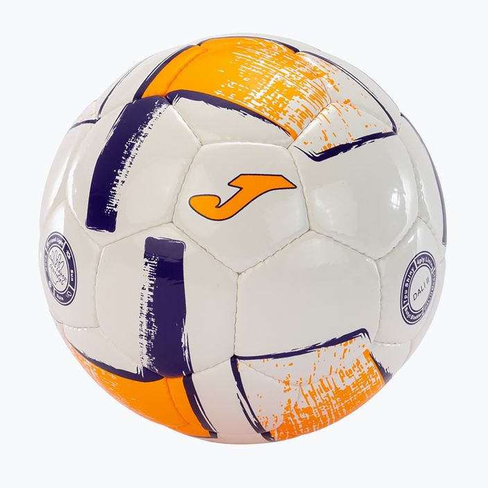 М'яч для футболу Joma Dali II fluor white/fluor orange/purple розмір 4 3