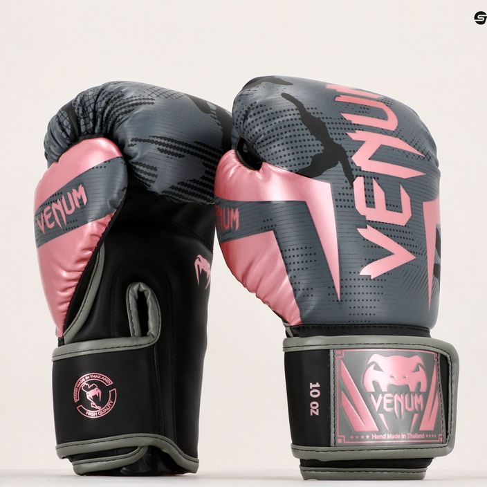 Рукавиці боксерські чоловічі Venum Elite чорно-рожеві 1392-537 13