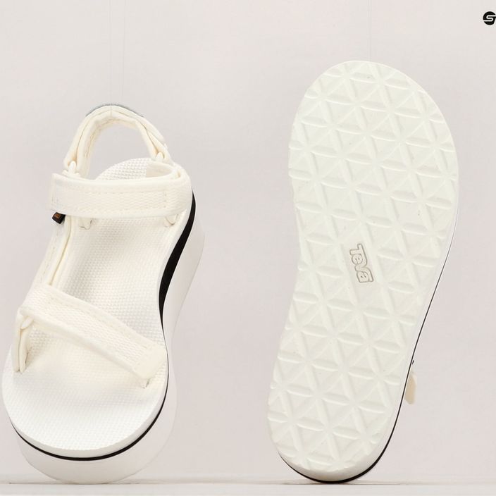 Яскраві білі жіночі трекінгові сандалі Teva Flatform Universal Mesh Print 11