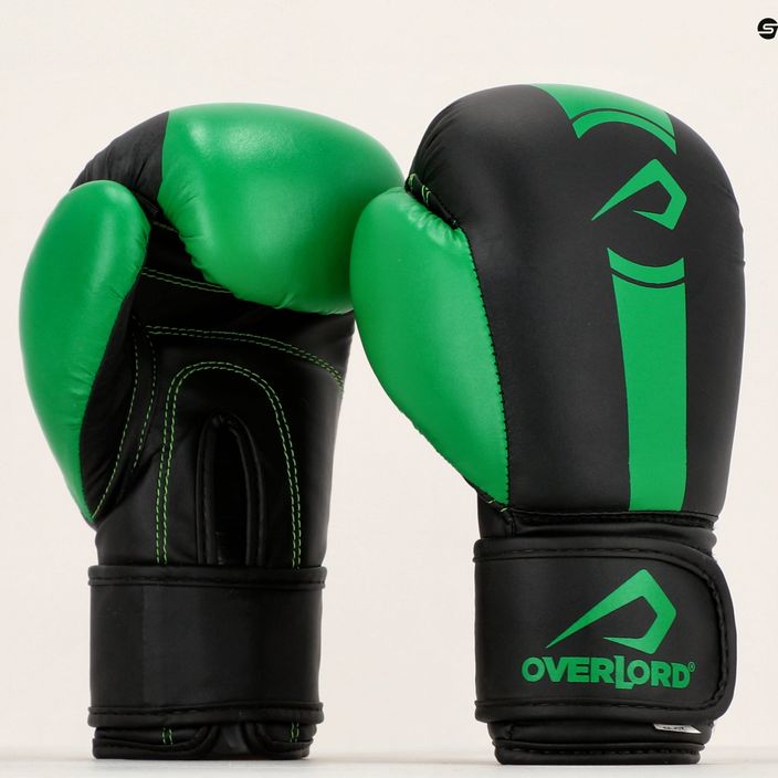 Рукавиці боксерські Overlord Boxer чорно-зелені 100003-GR 11
