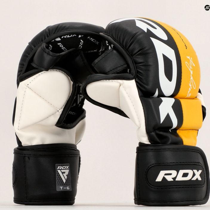 Рукавиці грепплінгові RDX Grappling Glove REX T6 Plus yellow 10