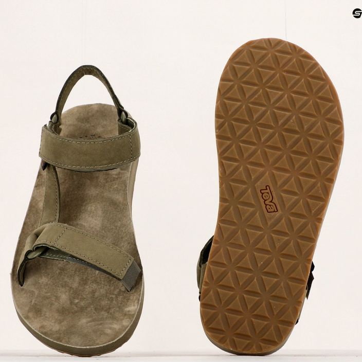 Чоловічі трекінгові сандалі Teva Original Universal Leather паленої оливкової шкіри 10