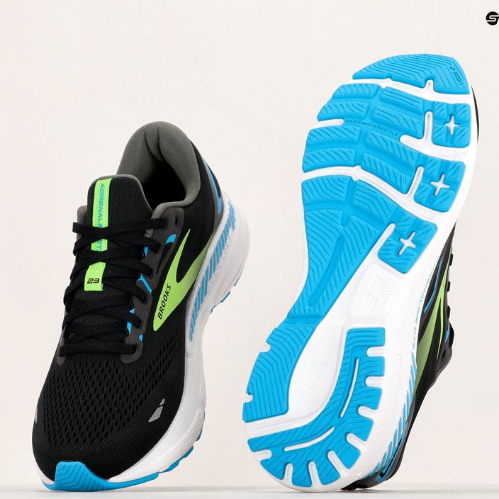 Кросівки для бігу чоловічі Brooks Adrenaline GTS 23 black/hawaiian ocean/green 25