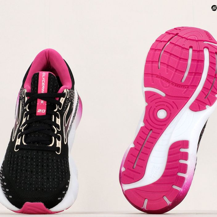 Кросівки для бігу жіночі Brooks Glycerin GTS 20 black/fuchsia/linen 13