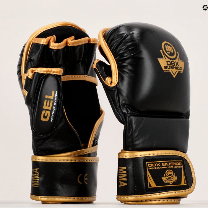 Спарингові рукавиці для тренувань MMA DBX BUSHIDO шкіряні чорні Arm-2011D-L 14