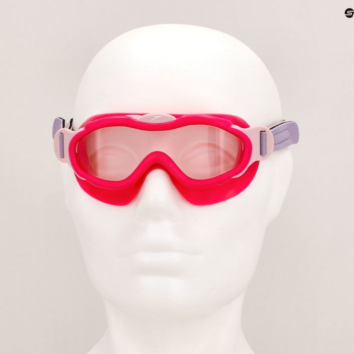 Дитяча маска для плавання Speedo Sea Squad Jr електрична рожева/бузкова/квіткова/прозора 9