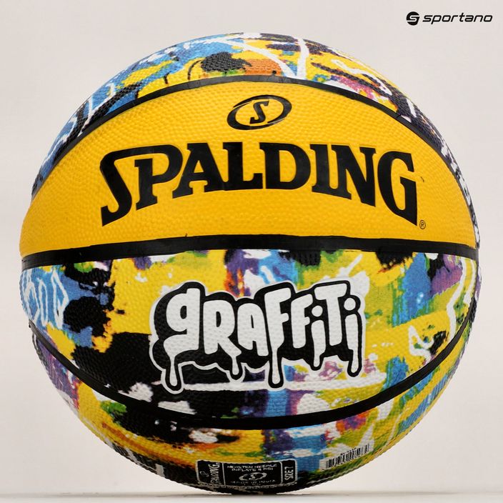 Баскетбольний м'яч Spalding Graffiti 7 зелено-жовтий 2000049338 6