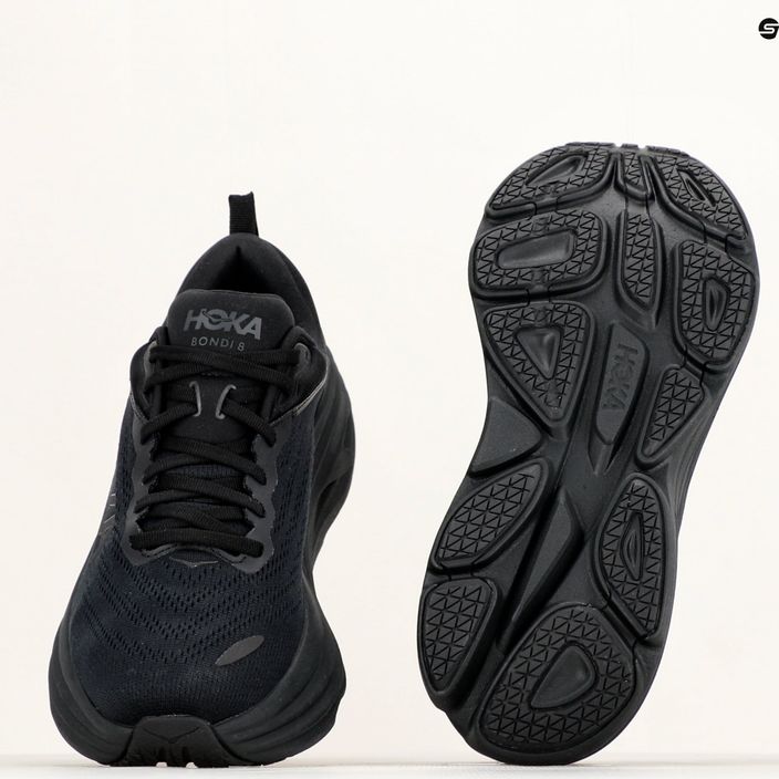 Чоловічі кросівки для бігу HOKA Bondi 8 чорний/чорний 13