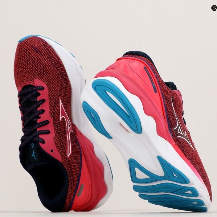 Жіночі бігові кросівки Mizuno Skyrise 3 рожевий павич/білий/алжирський синій 16