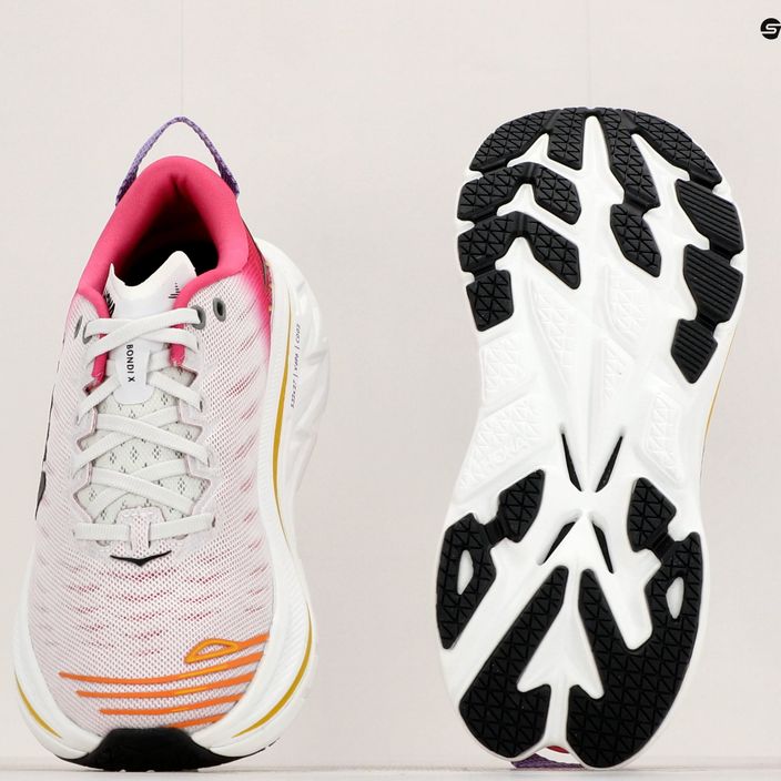 Жіночі бігові кросівки HOKA Bondi X blanc de blanc/рожевий деревій 14