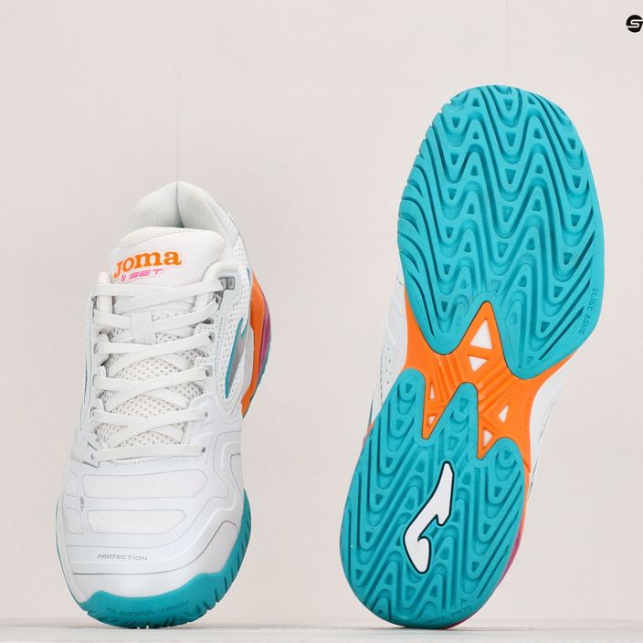 Жіночі тенісні туфлі Joma Set Lady AC біло-помаранчеві 14