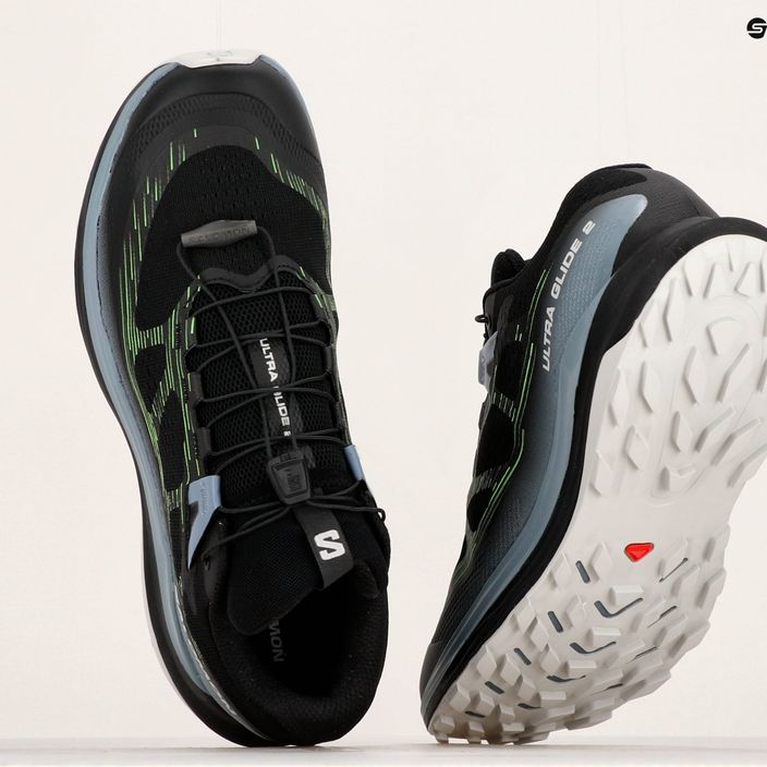 Кросівки для бігу чоловічі Salomon Ultra Glide 2 black/flint stone/green gecko 21