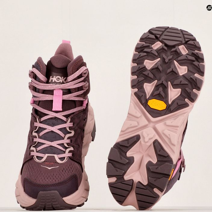Жіночі трекінгові черевики HOKA Anacapa Breeze Mid родзинки/блідо-лілові 13