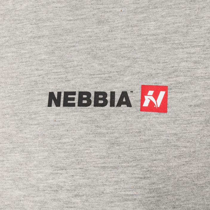 Чоловіча тренувальна футболка NEBBIA Minimalist Logo світло-сіра 6