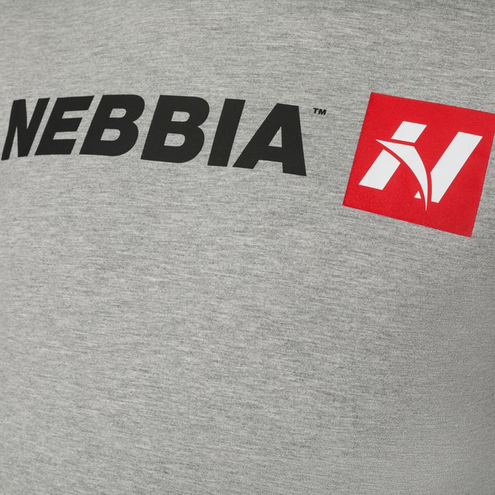Чоловіча тренувальна сорочка NEBBIA Red "N" світло-сіра 6