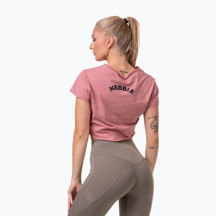 Топ тренувальний жіночий NEBBIA Loose Fit & Sporty Crop Top рожевий 5830710 2