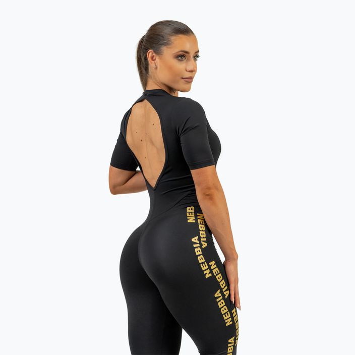 Жіночий тренувальний костюм NEBBIA Intense Focus чорний/золотий 5