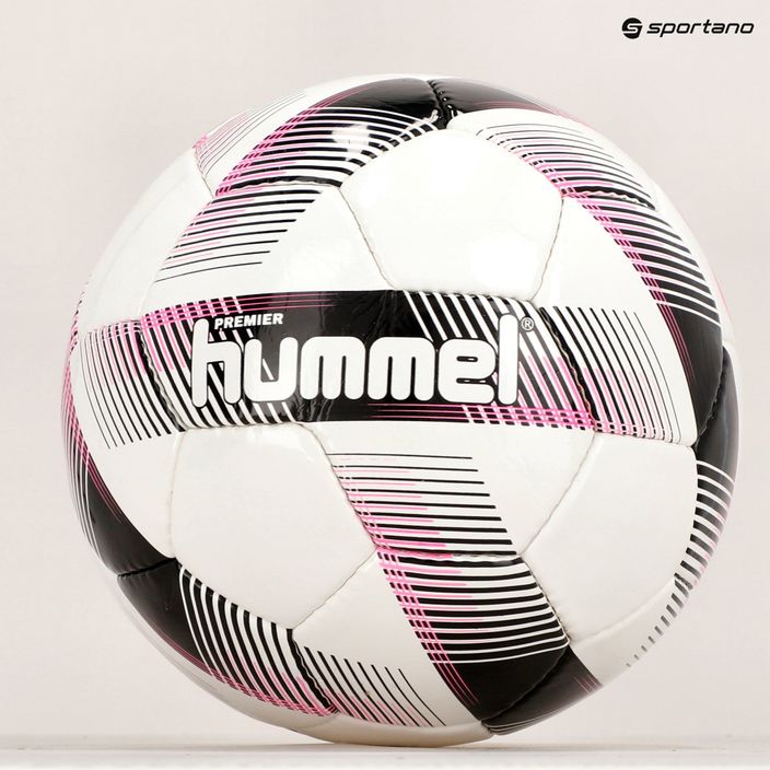 Футбольний м'яч Hummel Premier FB білий/чорний/рожевий, розмір 5 5
