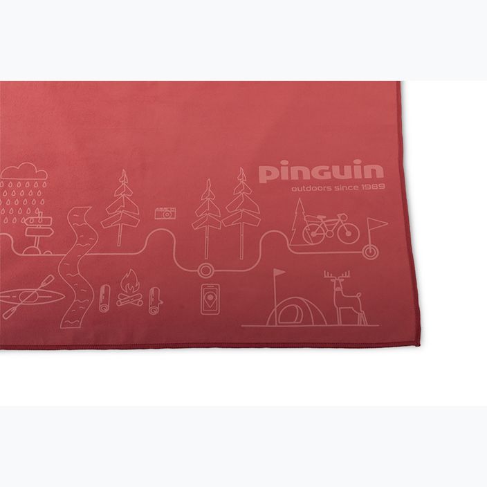 Pinguin Micro Towel Map L червоний 2