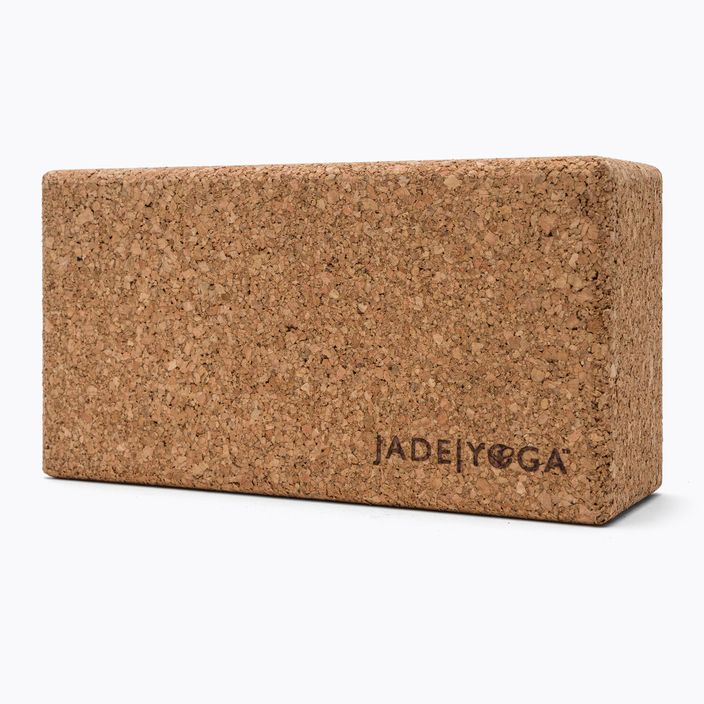 Блок для йоги JadeYoga Cork Block Small світло-коричневий CYBS 3