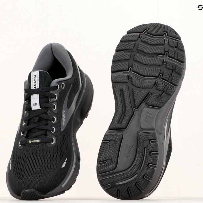 Кросівки для бігу жіночі Brooks Ghost 15 GTX black/blackened pearl/alloy 12