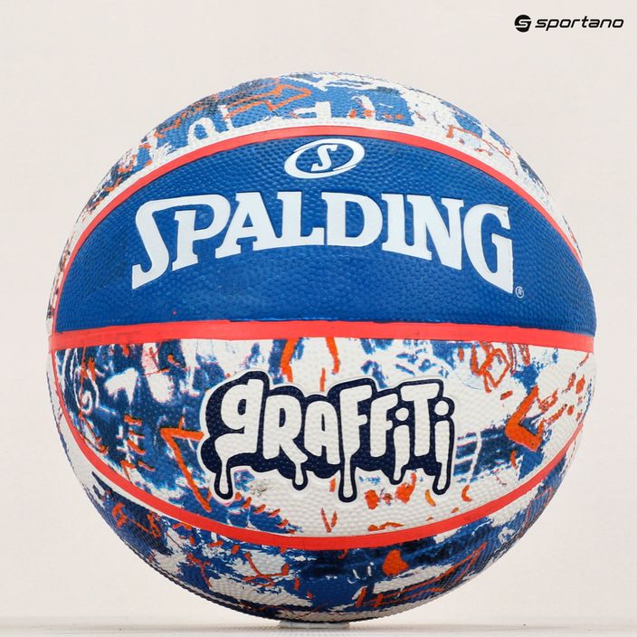 Баскетбольний м'яч Spalding Graffiti 7 блакитно-червоний 84377Z 6