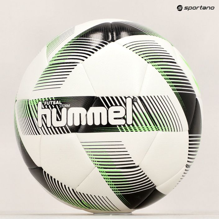 Футбольний м'яч Hummel Storm FB білий/чорний/зелений розмір 4 5