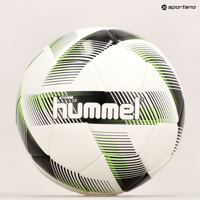 Футбольний м'яч Hummel Storm 2.0 FB білий/чорний/зелений розмір 5 5