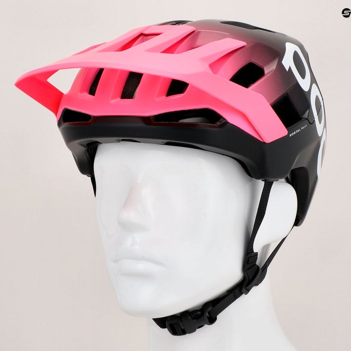 Велосипедний шолом POC Kortal Race MIPS флуоресцентний рожевий / урановий чорний матовий 12