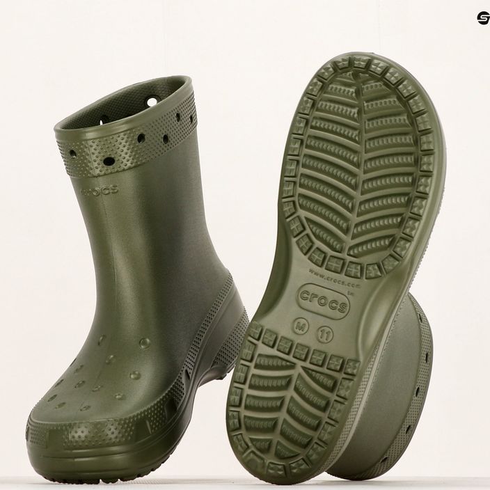 Crocs Classic Rain Boot армійські зелені чоловічі веллінги 12