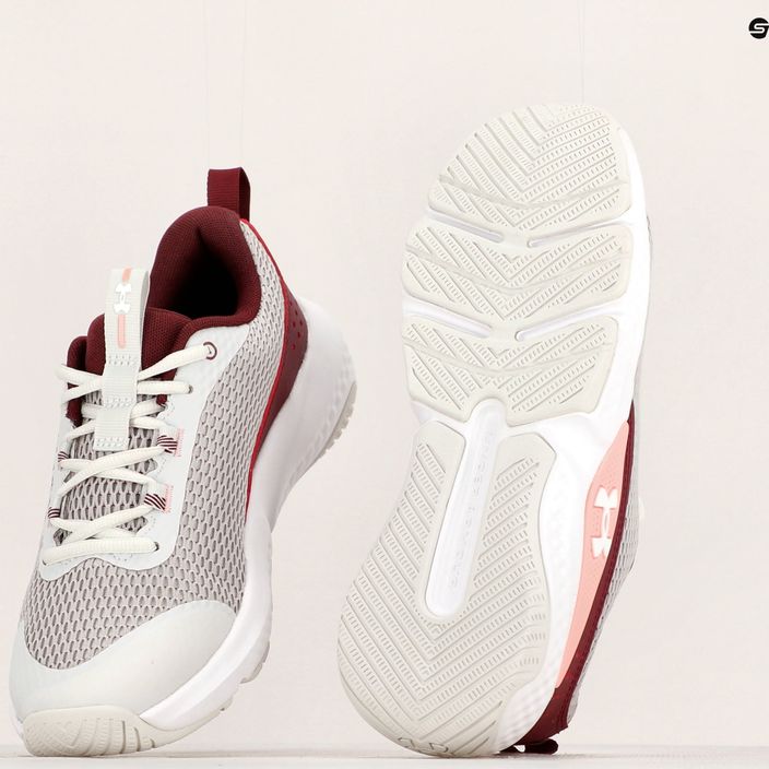 Жіночі тренувальні кросівки Under Armour W Dynamic Select біла глина/насичений червоний/білий 10