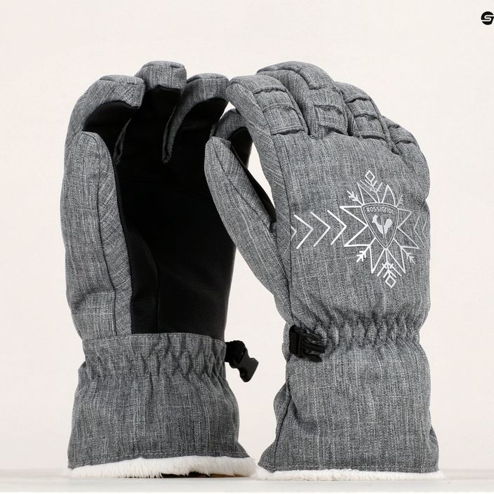 Жіночі гірськолижні рукавиці Rossignol Perfy G вересовий сірий 8