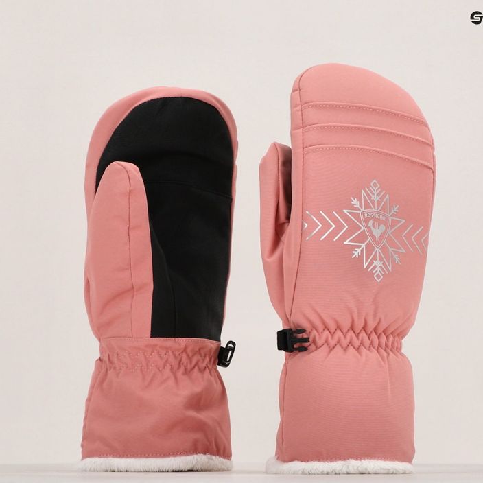 Жіночі гірськолижні рукавиці Rossignol Perfy M cooper рожеві 8