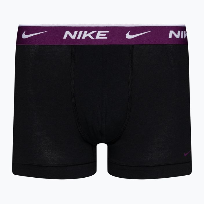 Чоловічі труси-боксери Nike Everyday Cotton Stretch Trunk 3 пари чорні/фіолетові/помаранчеві 3